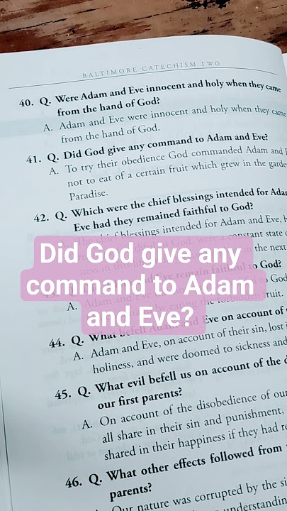 Q41. Did God give any command to Adam and Eve?
