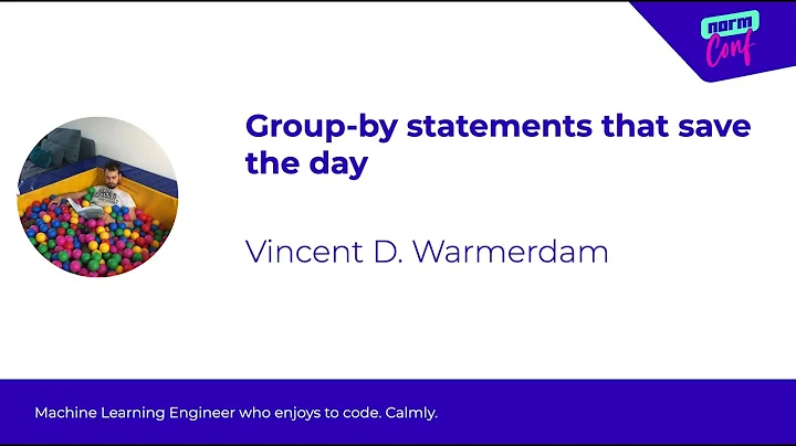 Group-by statements that save the day -  Vincent D...