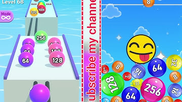 Ball merge 2048 v/s Ball run 2048 android  and brain teaser gameplay