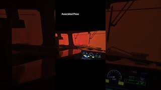 A train crew got surrounded by intense flames from a wildfire. Video from Associated Press.