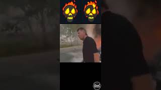 HORRIBLE DEATH MAN IS BURNING  Caught on Camera #shorts #short #Fatal Car #Accident