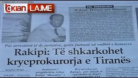 Shkarkime në prokurori, Dolores Velaj -  (5 Janar 2000)