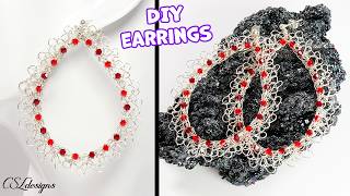 Elegant wire crochet earrings tutorial
