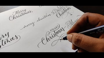 9 EASIEST and DIFFERENT ways of writing Merry Christmas | Beginners calligraphy tutorial | DIY