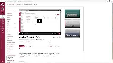 Creating a Video Quiz in Canvas (with the Kaltura Video Platform)