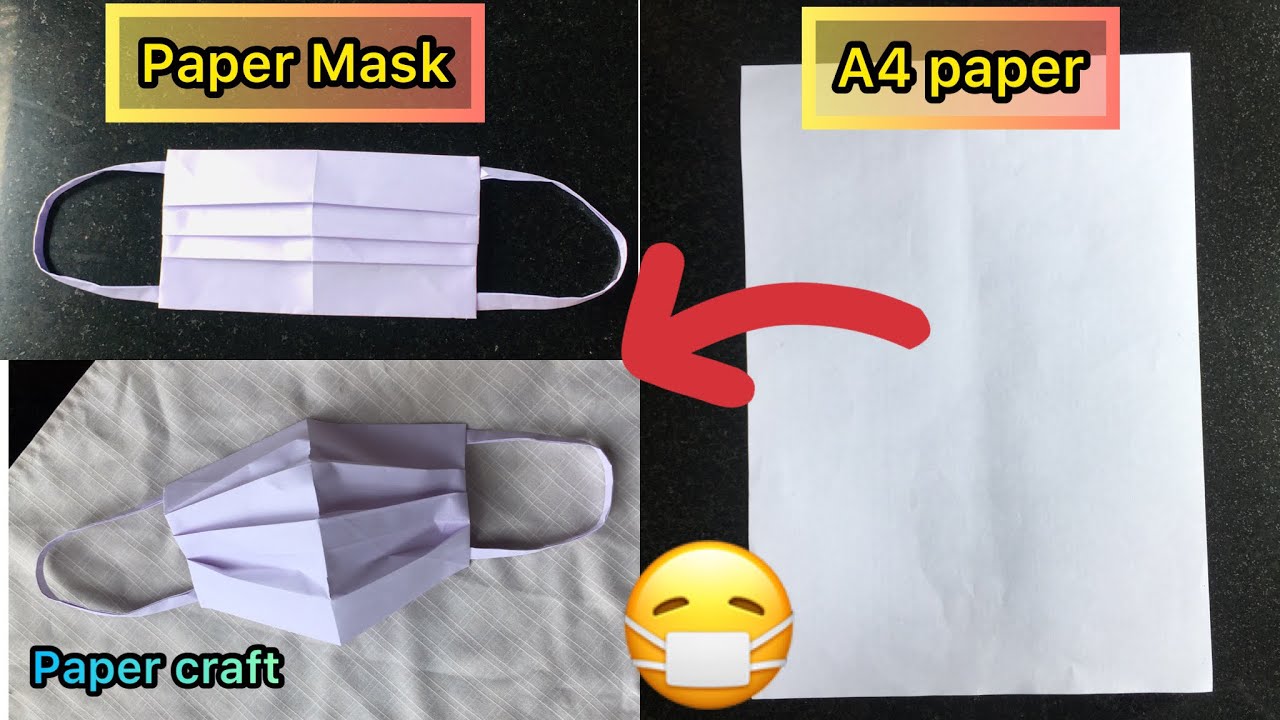 How to make a PAPER MASK 😷 ll Easy Origami FACE MASK DIY Paper
