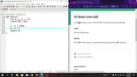 "At least one digit" in C programming language. #Eolymp problem 8629.