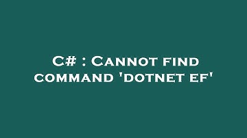 C# : Cannot find command 
