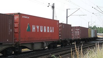 ERS Railways Intermodal Container Train departing Venlo 25 06 15