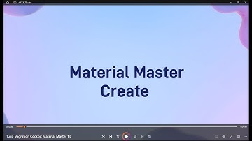 Tulip Migration Cockpit Material Master 1 0