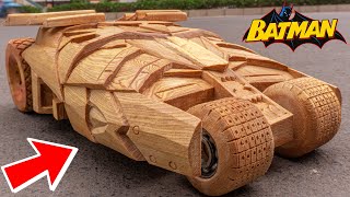 Wood Carving -  Amazing Batmobile Car Wooden -  Amazing Woodworking Project | Wood World