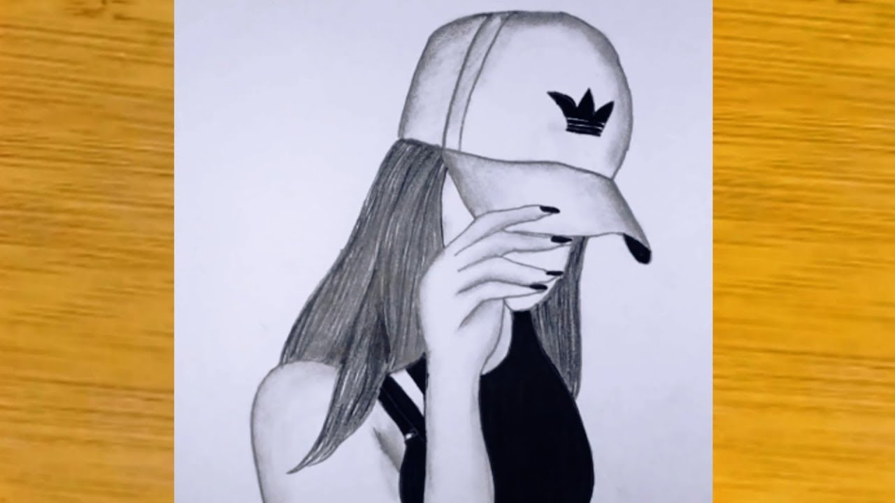 How to Draw a Girl with Hat (Very Creative) Pencil sketch - step by step - YouTube