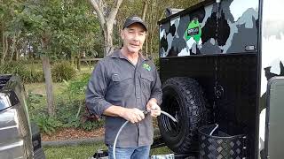 Filtered rainwater direct into camper trailer tank