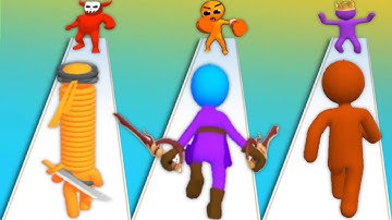 LONG NECK RUN vs SOLO LEVELING vs GIANT RUSH - Triple Gameplay New Update 2023