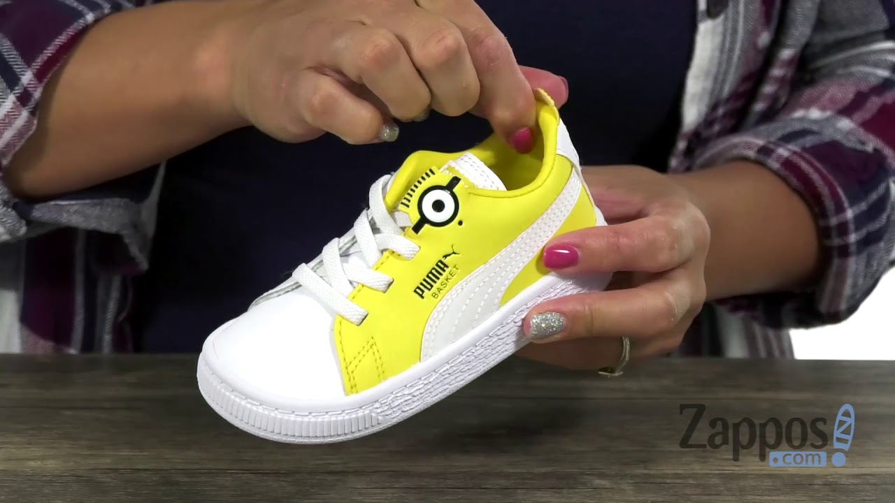 puma kids minions basket v sneaker