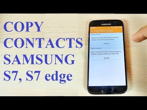 In this video tutorial i will show you how to copy contacts from sim phone memory samsung galaxy g930f and g935f (android 6.0.1) by using setting...