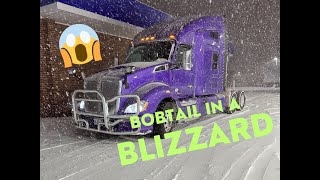 BOBTAIL IN A BLIZZARD!!! | Maybe Not A Smart Move... | BUSTED AIR LINES FROM SNOW | 13 SPEED KW T680