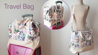 DIY 캐리어에 고정되는 커다란 여행가방 만들기/트래블백/빅사이즈 크로스백(w.천나라) -  How to make a Big Travel Bag by 수작업실 지음 Atelier JIEUM 7,984 views 10 months ago 26 minutes