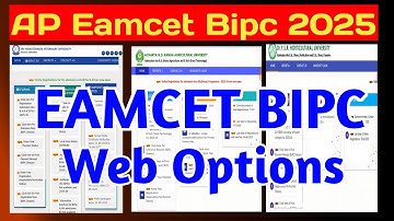AP EAMCET BIPC counselling dates | web options