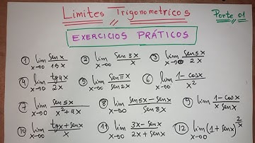 LIMITES TRIGONOMÉTRICOS (Parte 01)