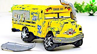 Miss Fritter Crash & Repair!  Disney Cars Toys Stop Motion Animation - Ladybird TV