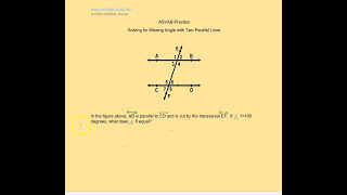 Solving for an Unknown Angle with Parallel Lines