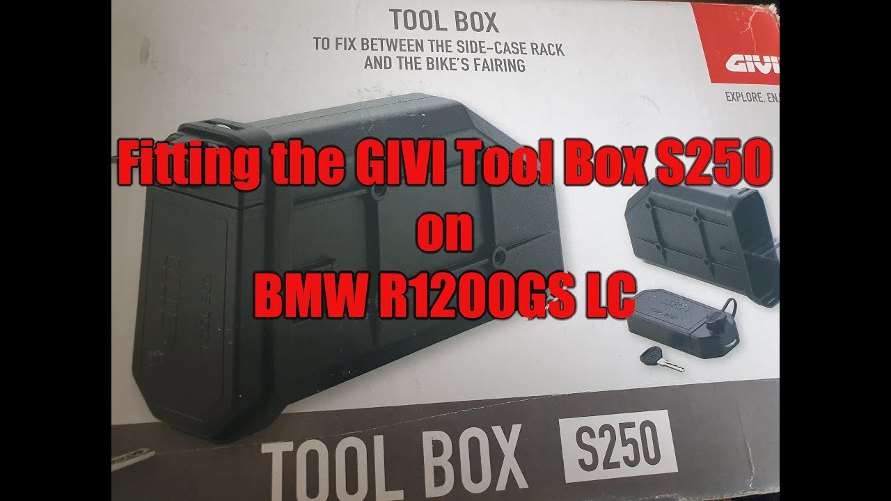 Fitting the GIVI S250 Toolbox to a BMW R1200GS LC with GIVI Pannier Rack YouTube