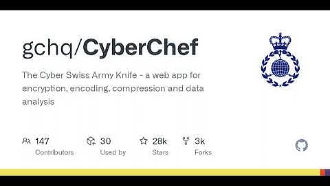GitHub - gchq/CyberChef: The Cyber Swiss Army Knife - a web app for encryption, encoding, compres...