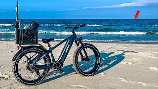 I Used a FAT TIRE Electric Bike to catch THESE FISH! THIS IS A BEACH FISHING MACHINE!!!