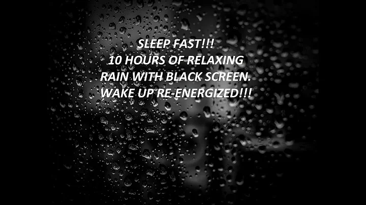 10 HOURS of Relaxing Rain W/Black Screen. White No...