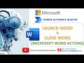 Power Automate Desktop || Launch Word and Close Word (Microsoft Word actions)