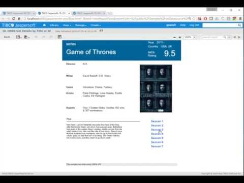 Jaspersoft WebService Datasource - Movies/Tv Series Sample