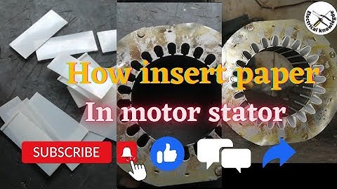 inserting paper in motor stator 👍#motorwainding