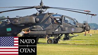 U.S. Army, NATO. AH-64 Apache attack helicopters in Poland.