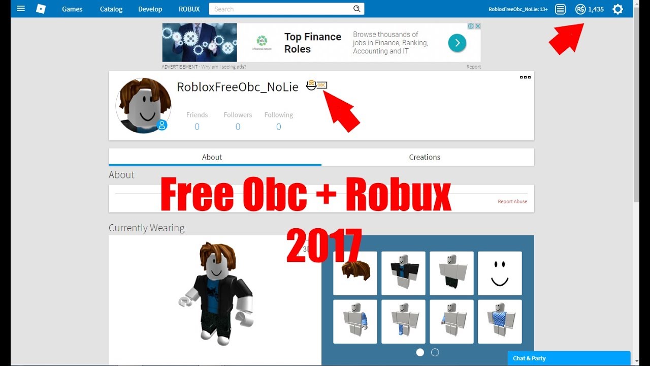 Roblox Free Obc Robux 2017 No Download Patched Youtube