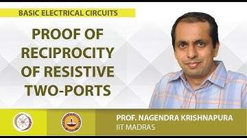 Proof of reciprocity of resistive two-ports