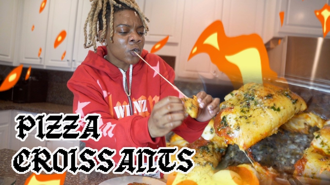 Pizza Croissants (funny cooking w/ K and Ty)