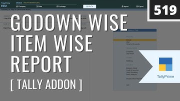 Tally Add-On | Godown Wise item Wise Report In Tally Prime |  #MakeEveryDaySimple