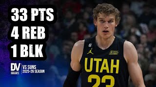Lauri Markkanen Vs Suns 33 Pts 4 Reb 1 Blk Oct 31, 2025 Regular Season
