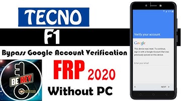 Tecno F1 frp bypass / Bypass google account without PC 2020