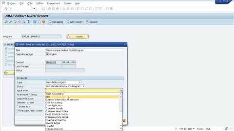 Create Your First SAP ABAP Hello World Program- Intact Abode