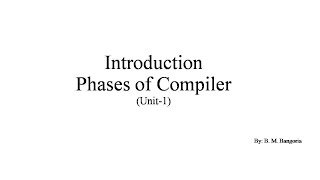 Phases Of Compiler