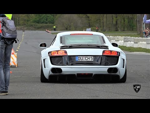 Modified (Prior Design) Audi R8 V10's In ACTION! Drag Races, Accelerations & More SOUNDS!