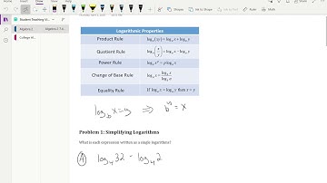 Algebra 2 7 4: Properties of Logarithms