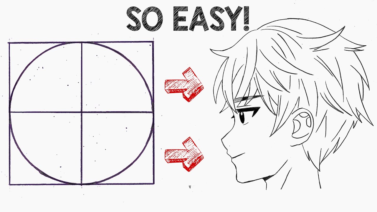 How to draw a sideways manga face