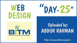 BITM Web Design - Day 25
