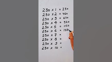 write the Table of 230 in 18 second only..#hack #maths #mathstricks @study_care0