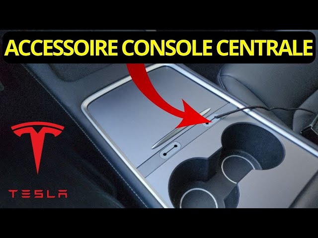 Boîte de rangement cachée accoudoir central Tesla Model 3 Y - Tesmile