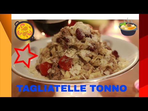 Fish Tono.მაკარონი  თევზი ტუნას სოუსით .PASTA WITH THUNA.Tagliatelle mit tono recipe