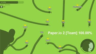 Paper.io 2 [Team] Map Control: 100.00%